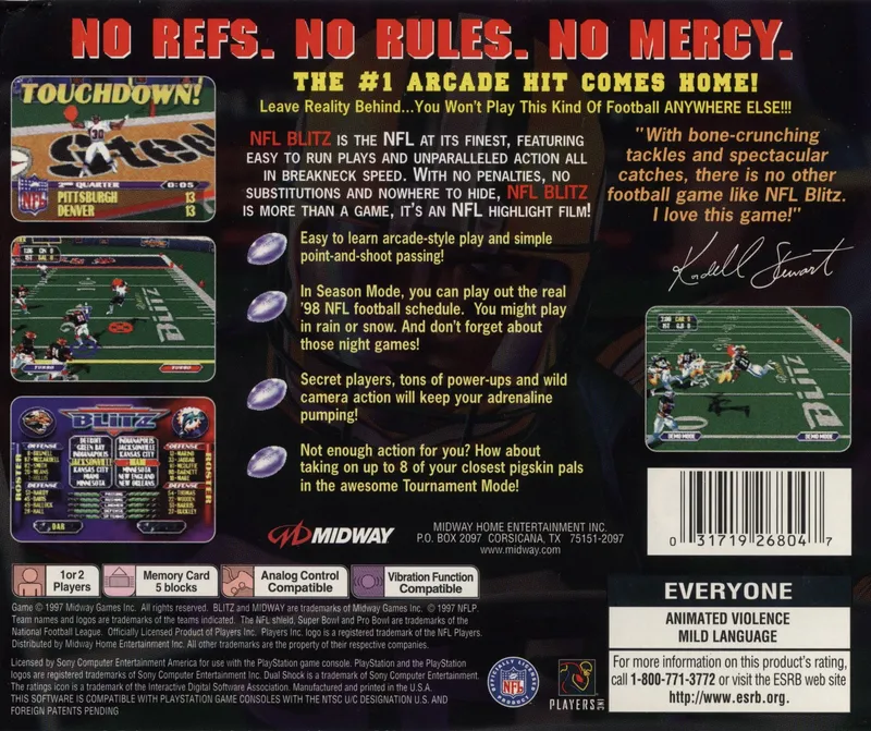 NFL Blitz box back