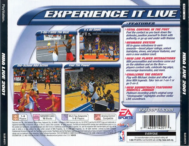 NBA Live 2001 box back