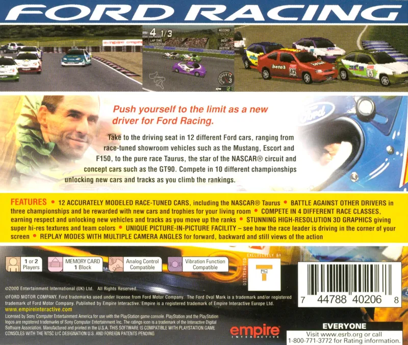 Ford Racing box back