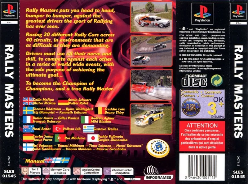 Rally Masters: Michelin Race of Champions box back