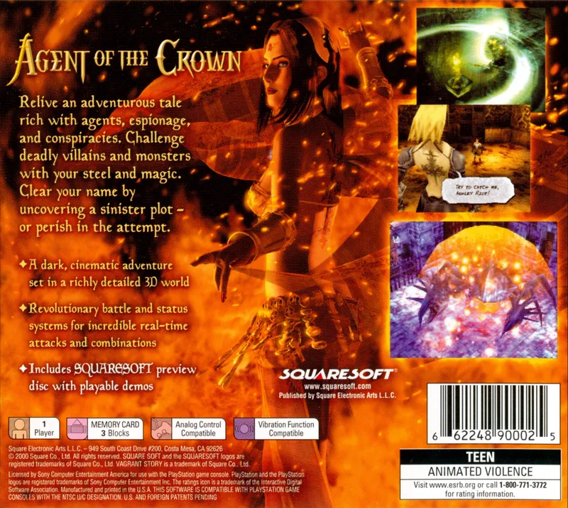Vagrant Story box back