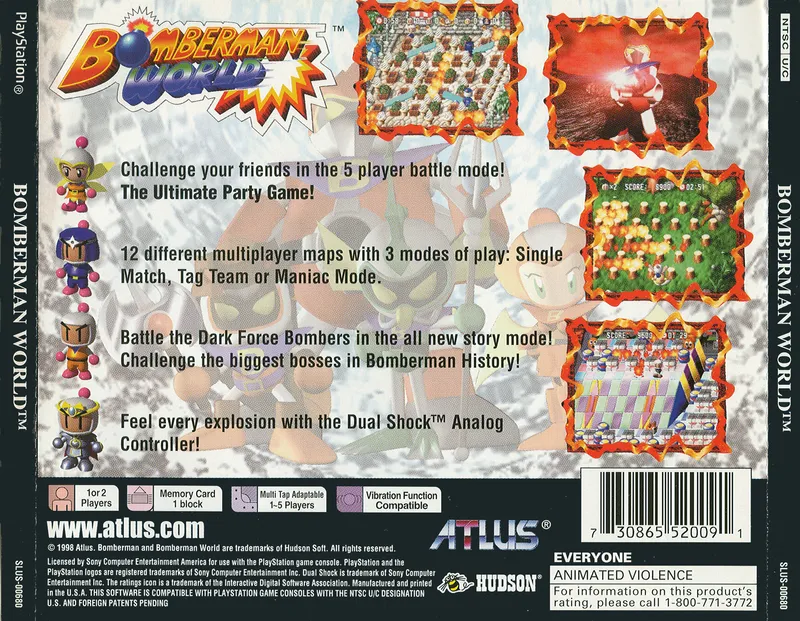Bomberman World box back