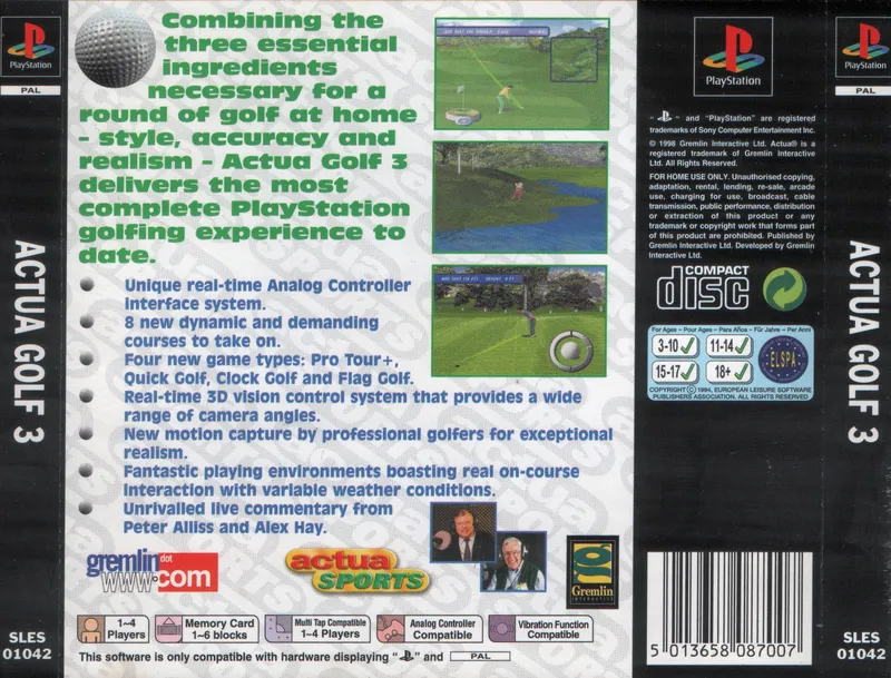 Actua Golf 3 box back