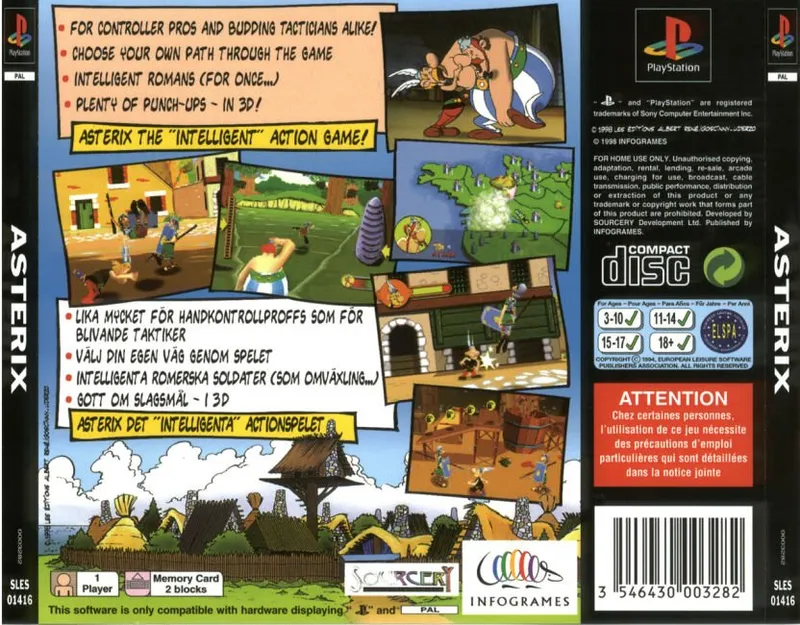 Astérix box back