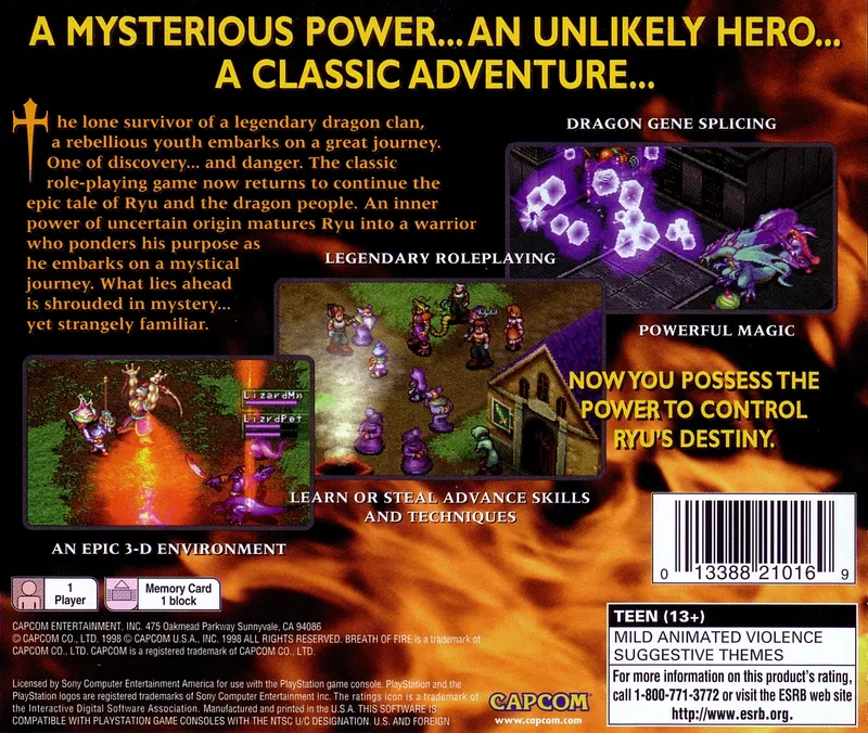 Breath of Fire III box back