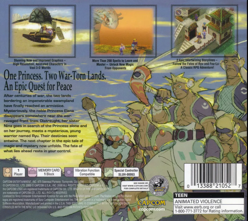 Breath of Fire IV box back