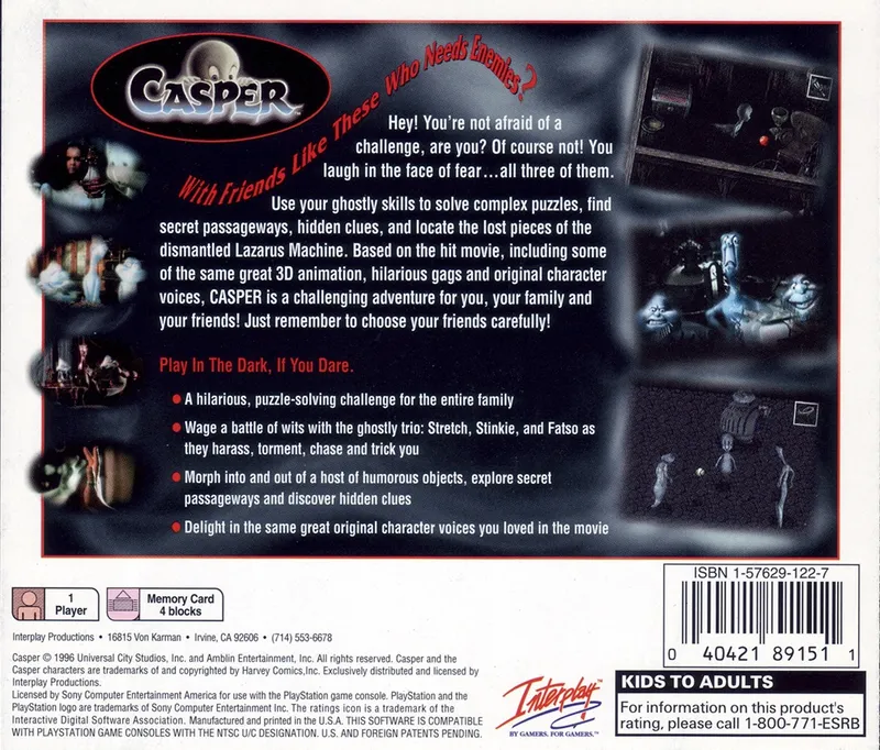 Casper box back