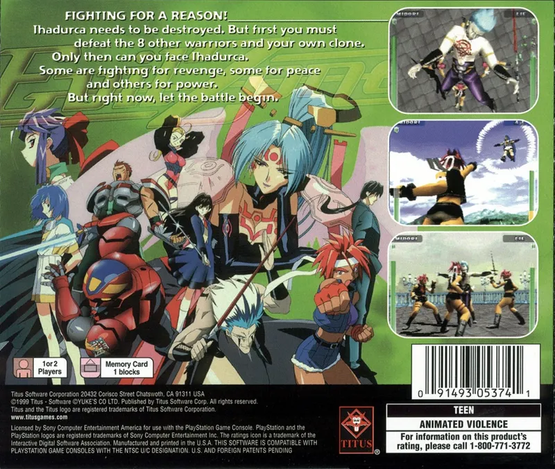 Evil Zone box back