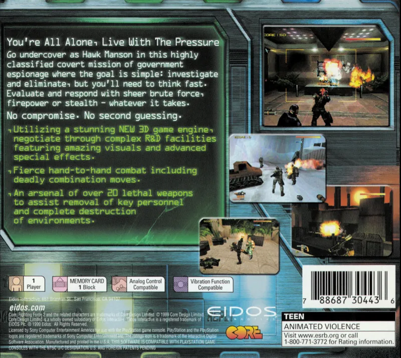 Fighting Force 2 box back