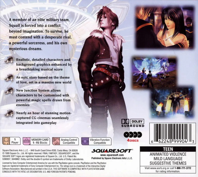 Final Fantasy VIII box back