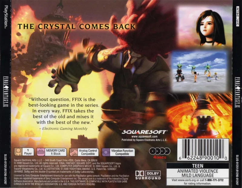 Final Fantasy IX box back