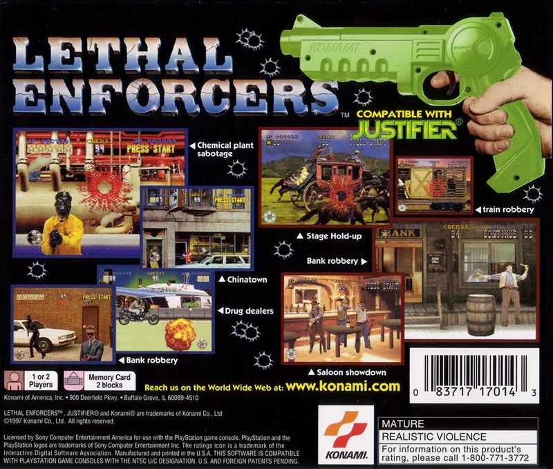 Lethal Enforcers I & II box back