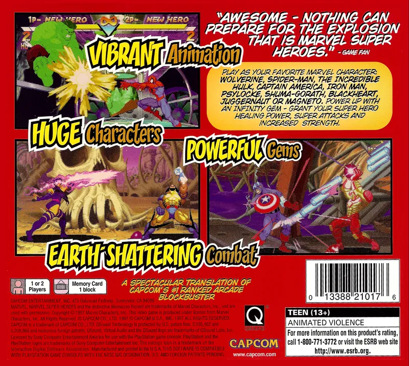 Marvel Super Heroes box back