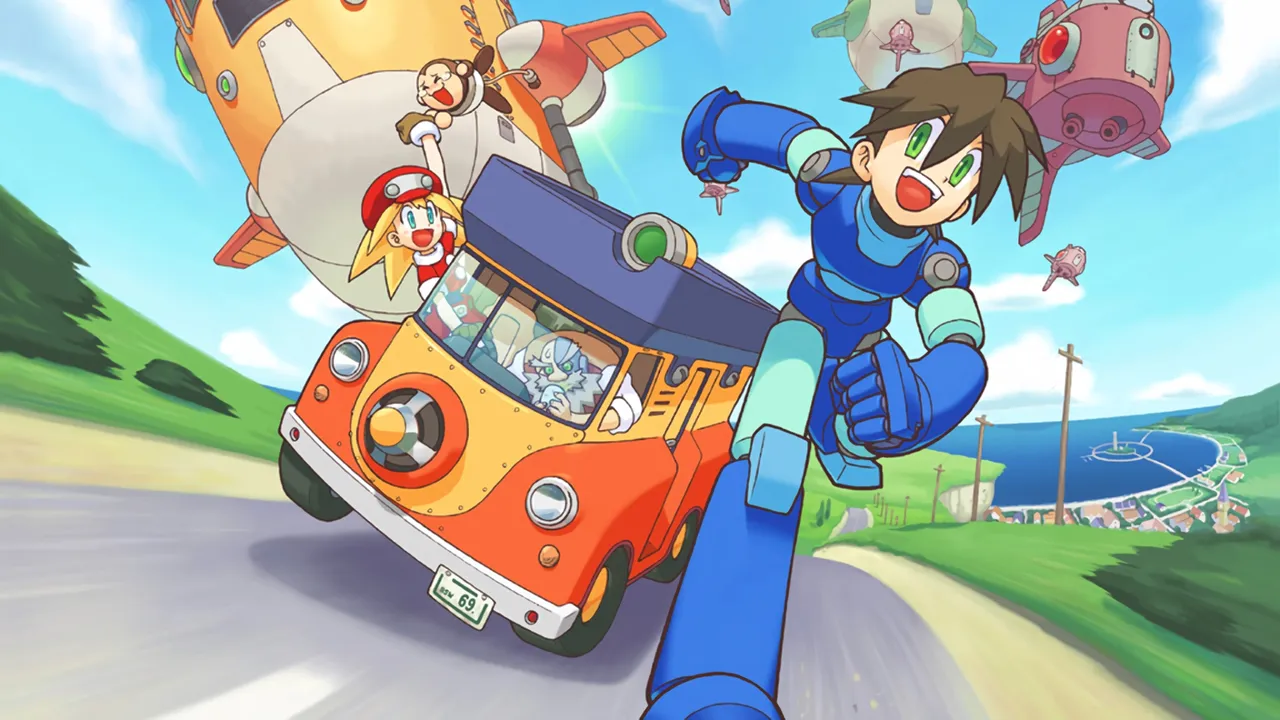 Backdrop artwork for Mega Man Legends