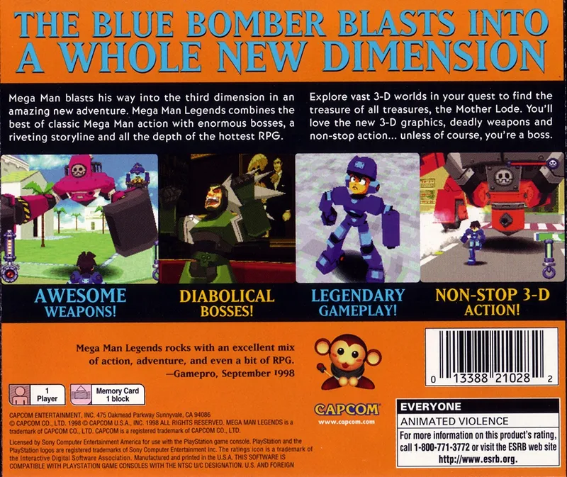 Mega Man Legends box back