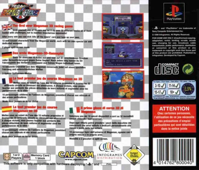 Mega Man Battle & Chase box back