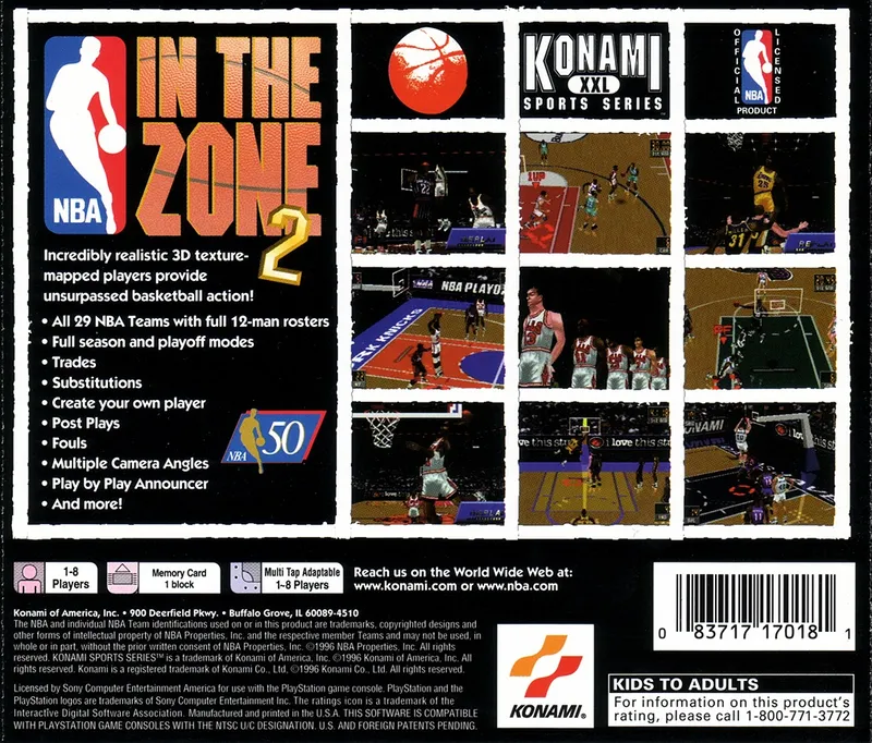 NBA In the Zone 2 box back
