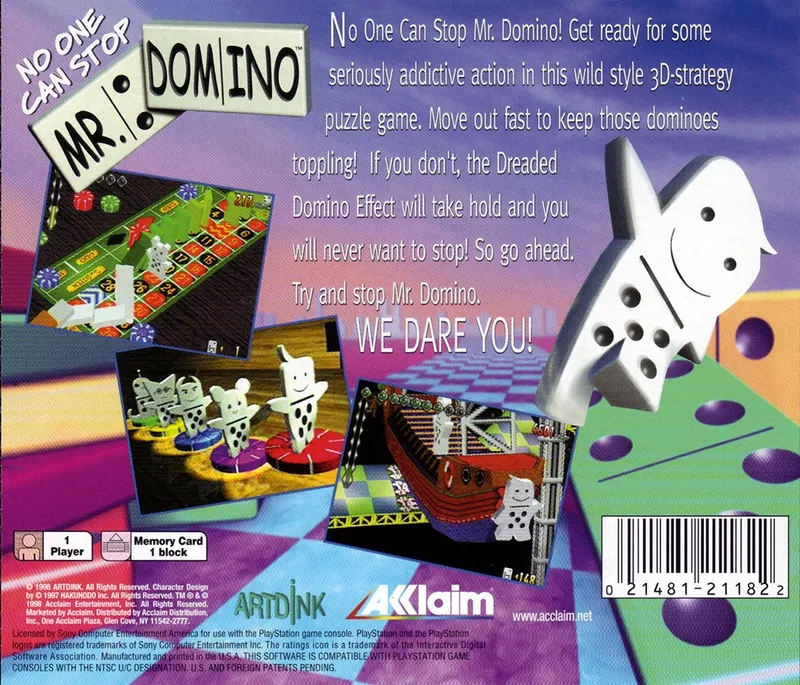 No One Can Stop Mr. Domino box back