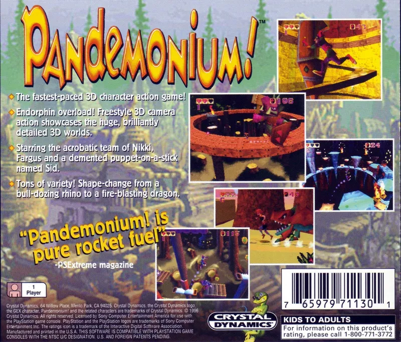 Pandemonium! box back