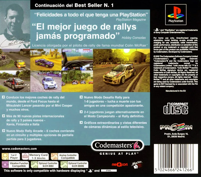 Colin McRae Rally 2.0 box back
