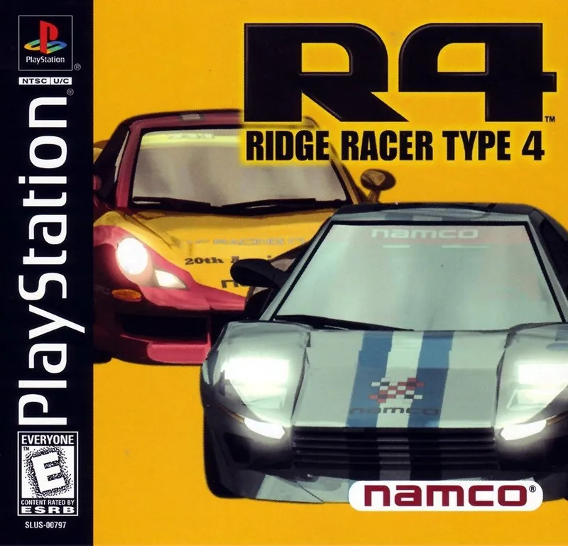 R4: Ridge Racer Type 4 cover art for Sony Playstation