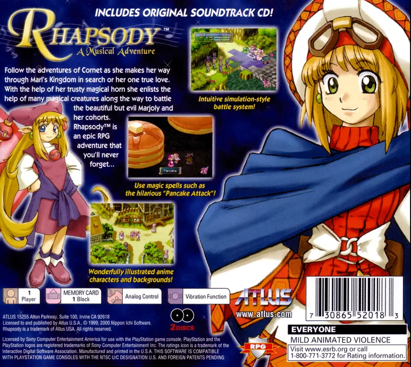 Rhapsody: A Musical Adventure box back