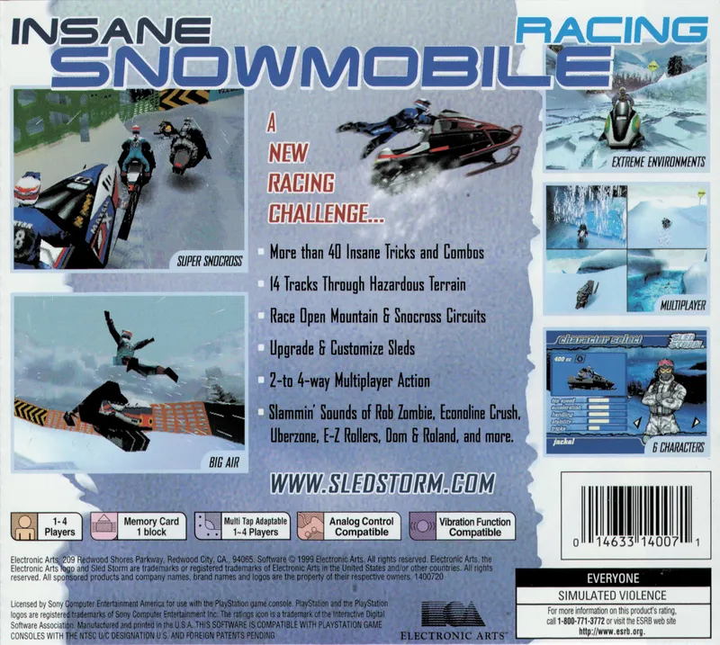 Sled Storm box back