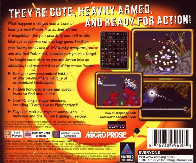Worms Armageddon box back