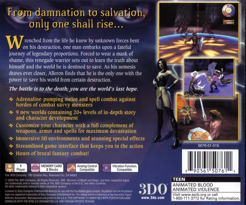 Warriors of Might and Magic box back