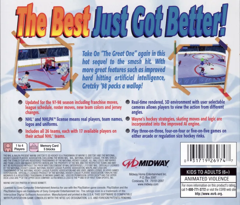 Wayne Gretzky's 3D Hockey '98 box back
