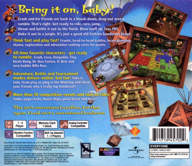 Crash Bash box back