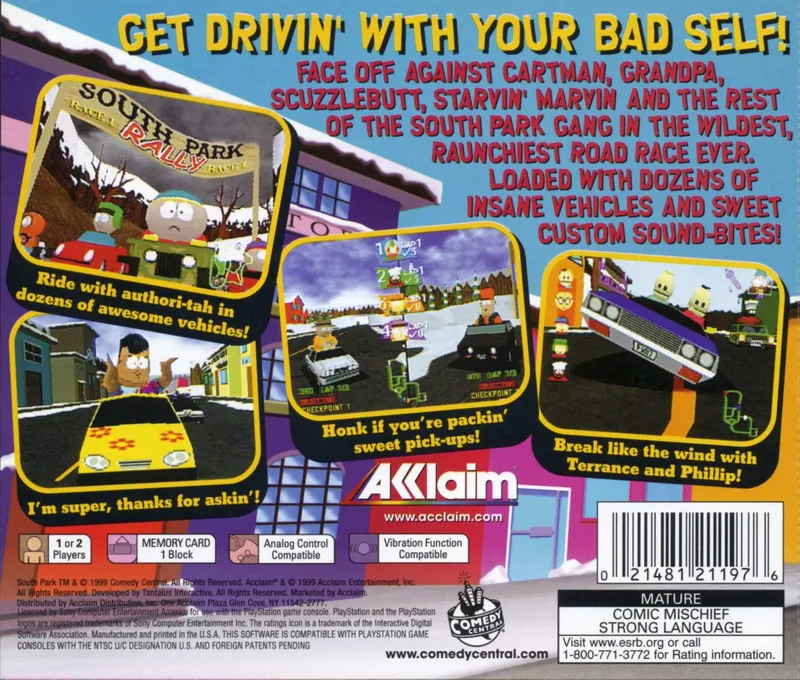 South Park Rally box back