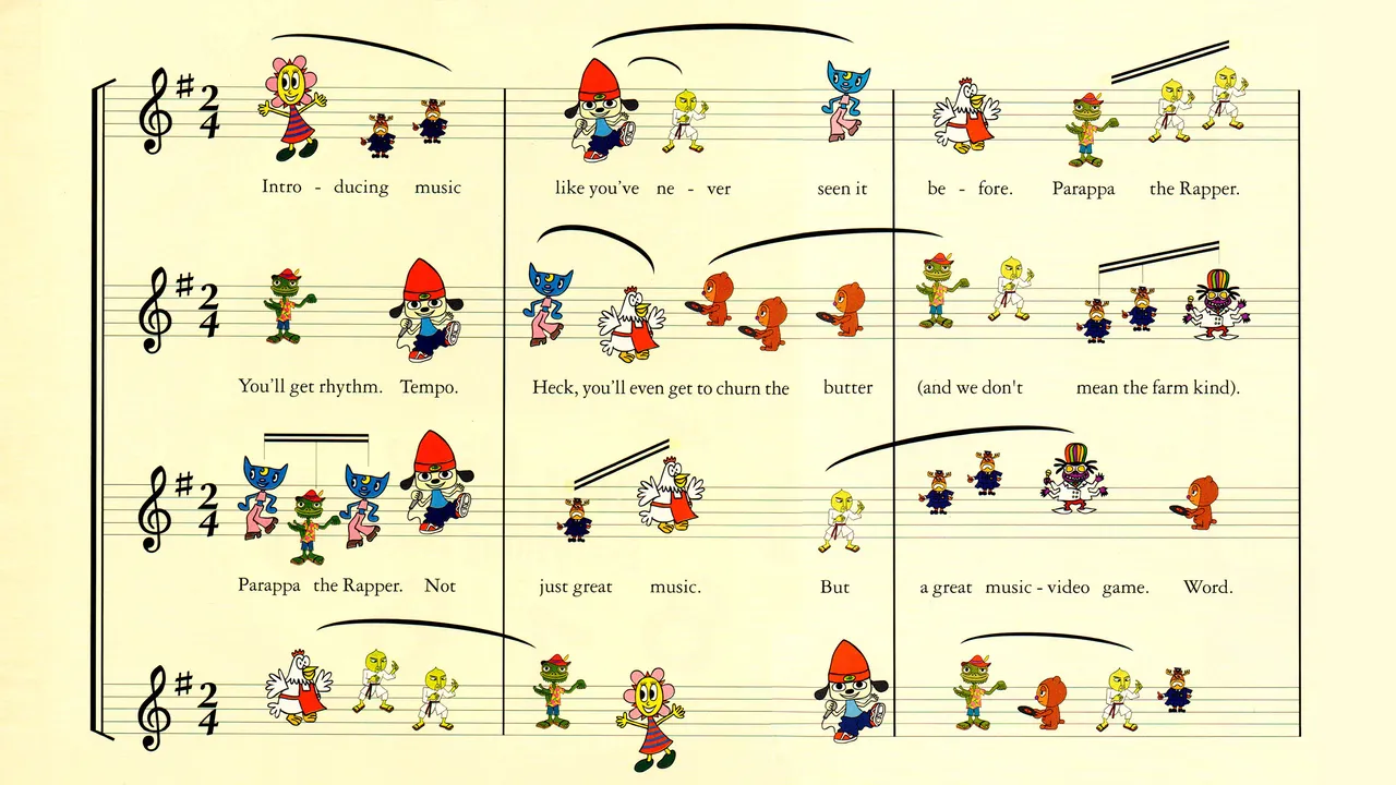 Backdrop artwork for PaRappa the Rapper