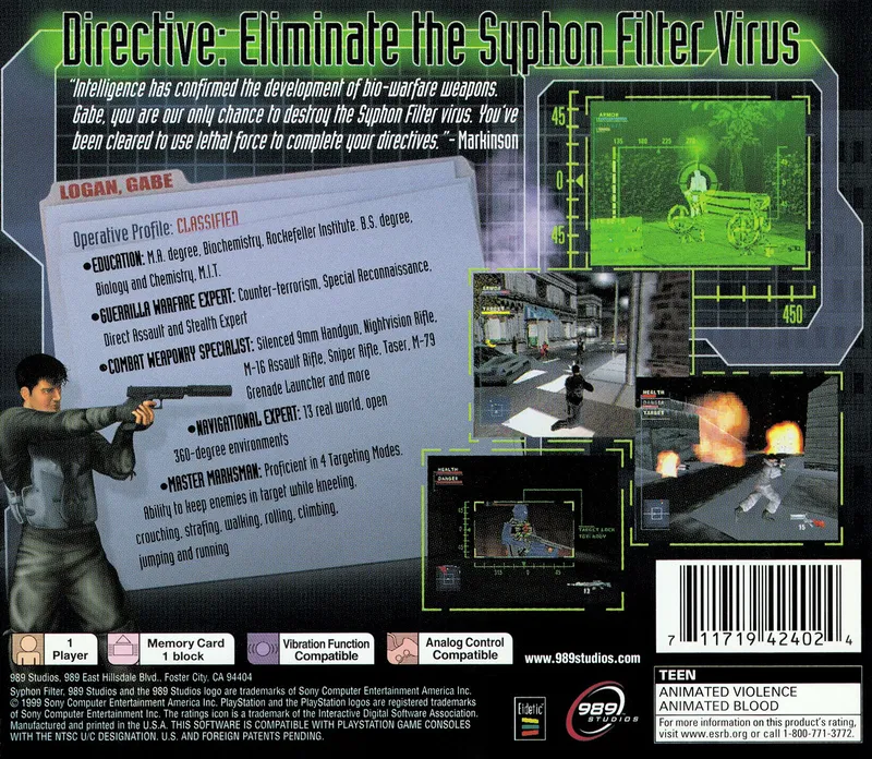Syphon Filter box back