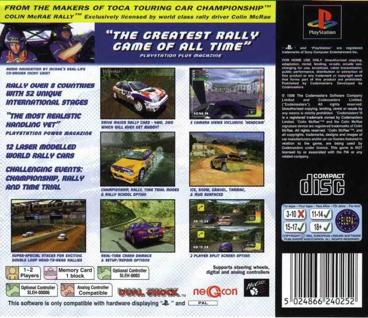 Colin McRae Rally box back