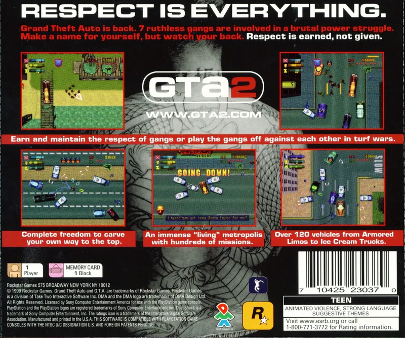 Grand Theft Auto 2 box back