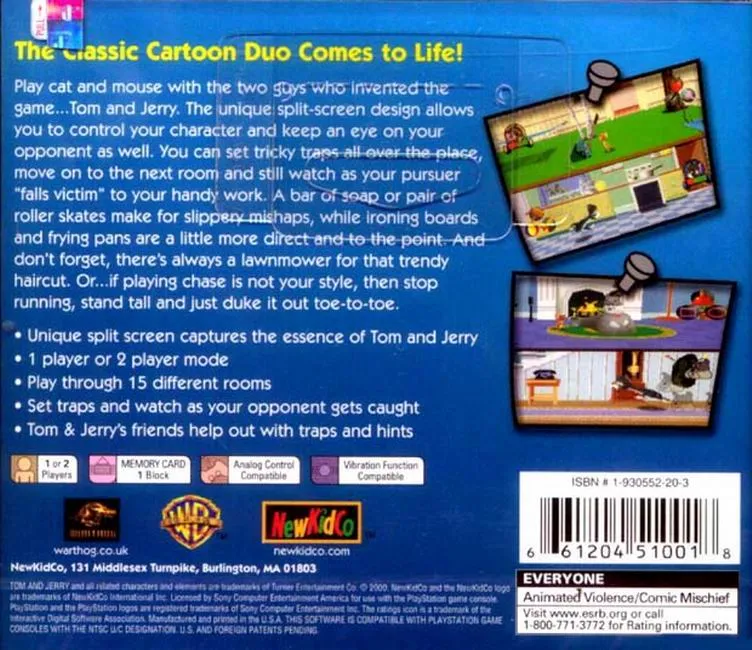Tom and Jerry in House Trap box back