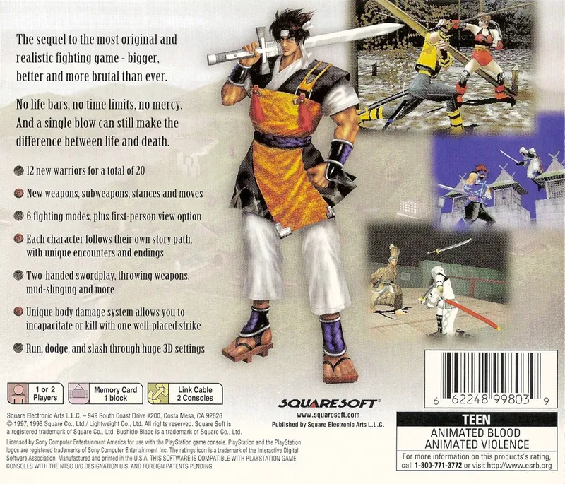 Bushido Blade 2 box back