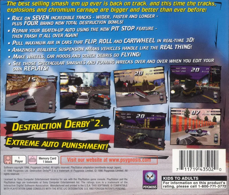 Destruction Derby 2 box back