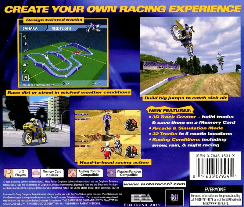 Moto Racer 2 box back