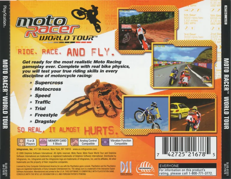 Moto Racer World Tour box back