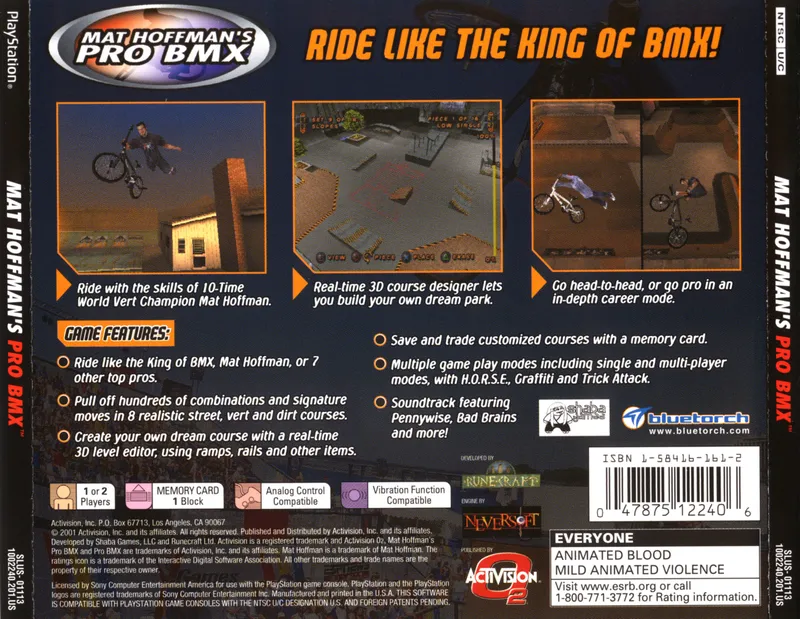 Mat Hoffman's Pro BMX box back