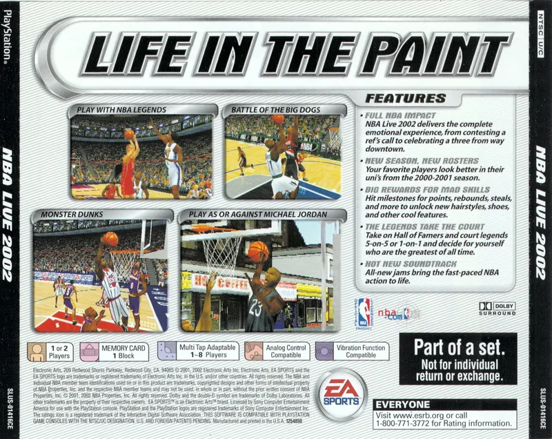NBA Live 2002 box back