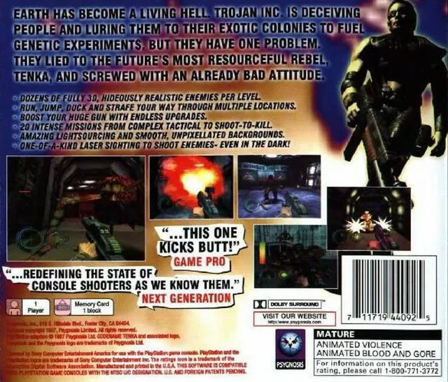 Codename: Tenka box back
