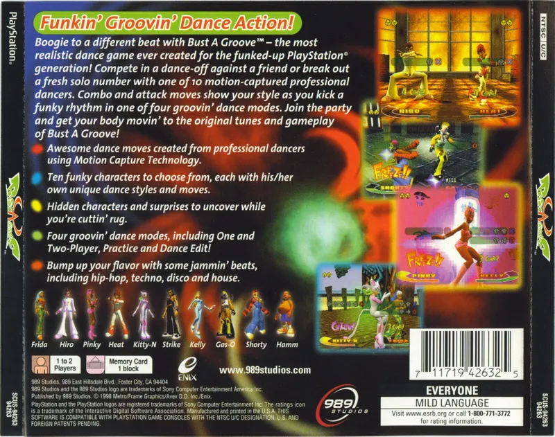 Bust A Groove box back