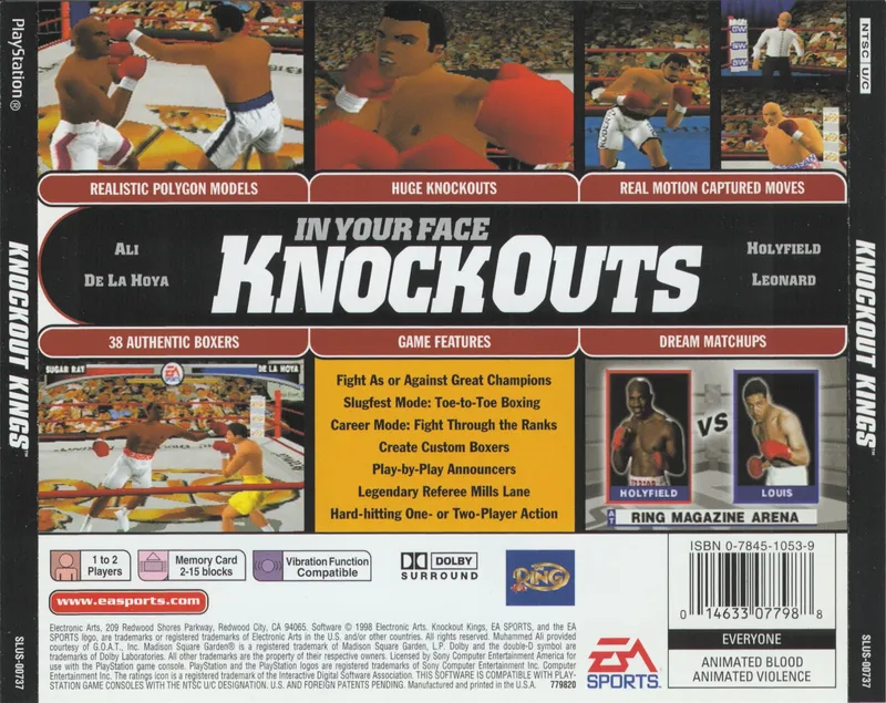 Knockout Kings box back