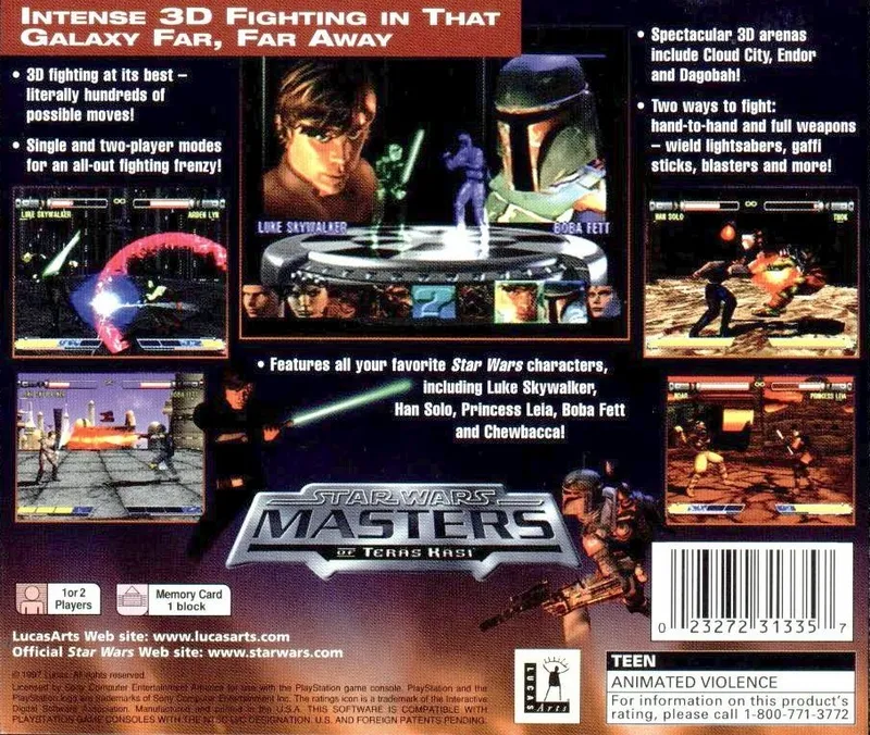 Star Wars: Masters of Teräs Käsi box back