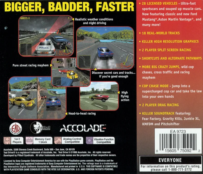 Test Drive 5 box back