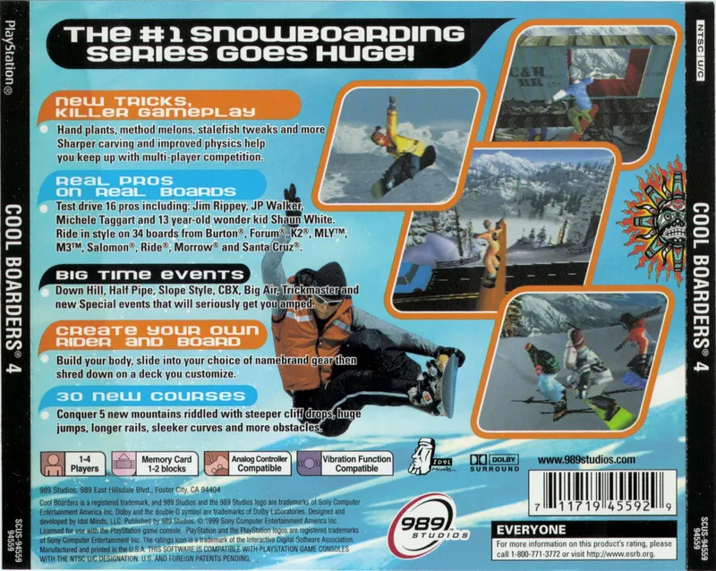 Cool Boarders 4 box back