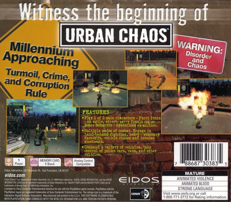 Urban Chaos box back